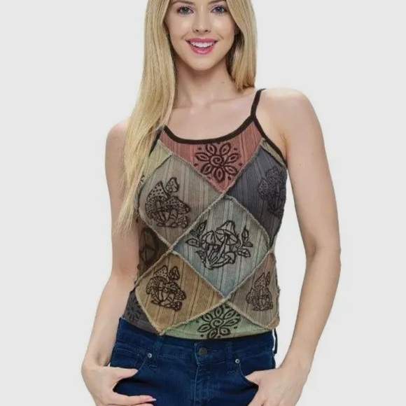 Bohemian Patchwork Tank Top - Picture 1 of 1